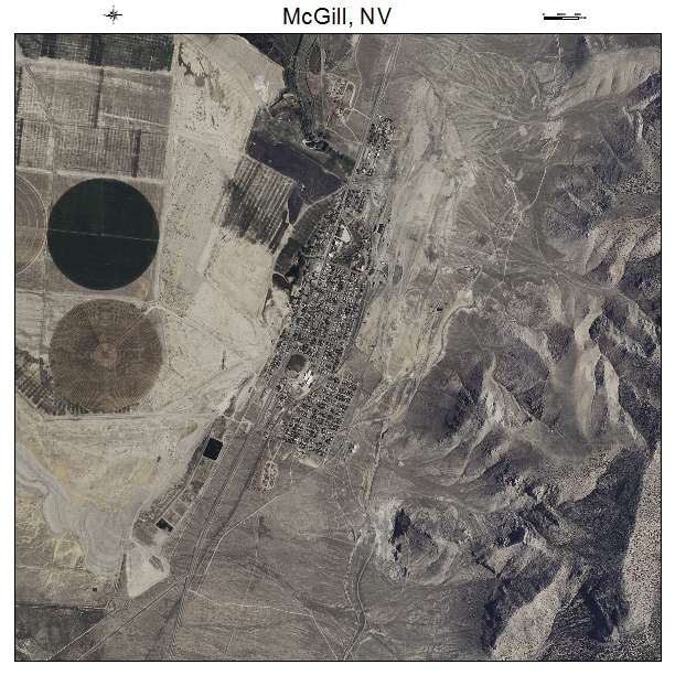 McGill, NV air photo map