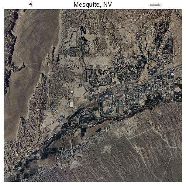 Mesquite, NV air photo map