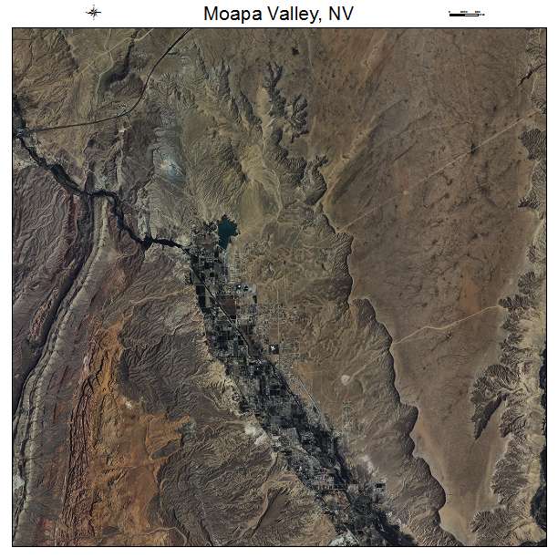 Moapa Valley, NV air photo map