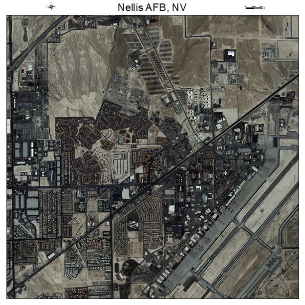 Nellis AFB, NV air photo map