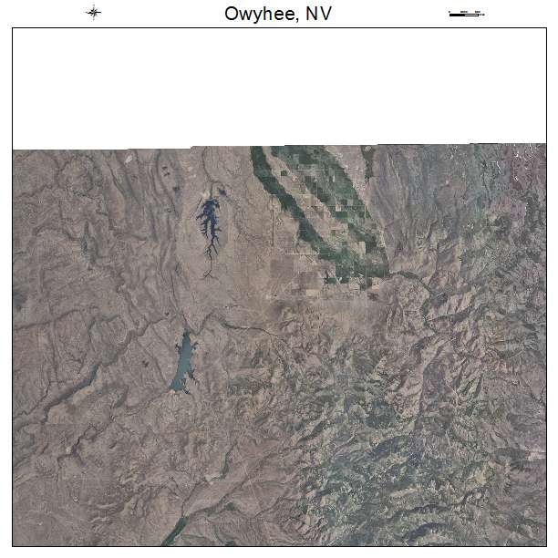 Owyhee, NV air photo map