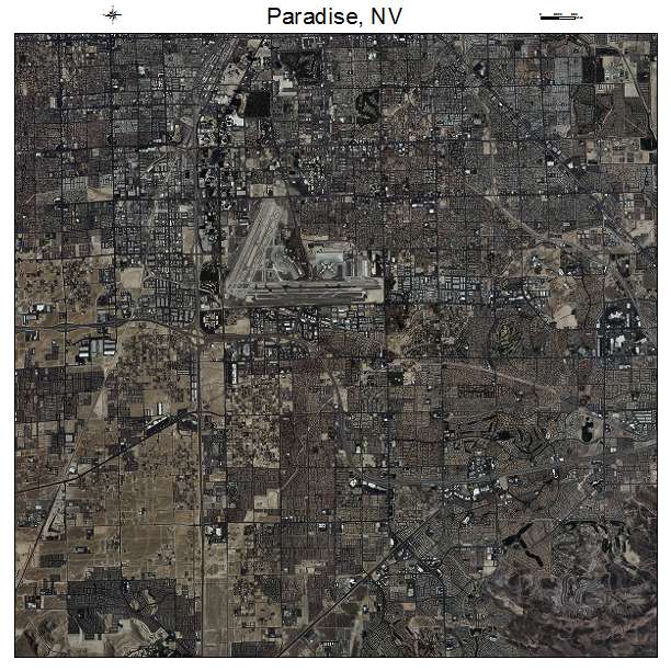 Paradise, NV air photo map