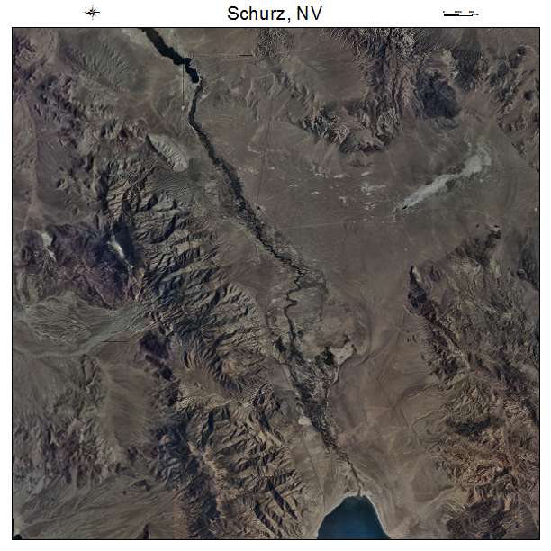 Schurz, NV air photo map