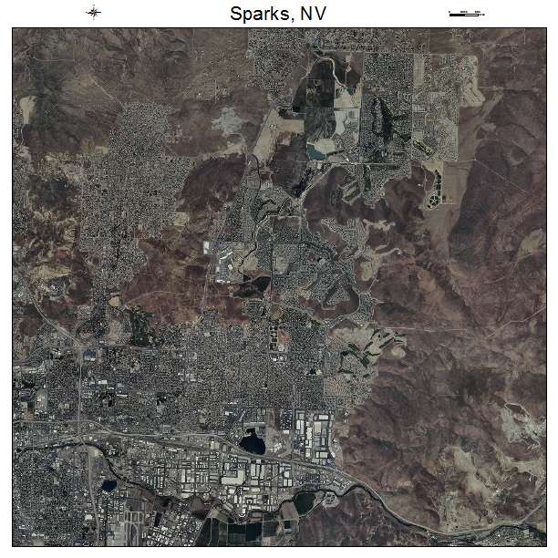 Sparks, NV air photo map