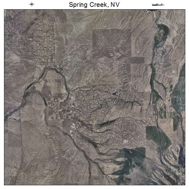 Spring Creek, NV air photo map