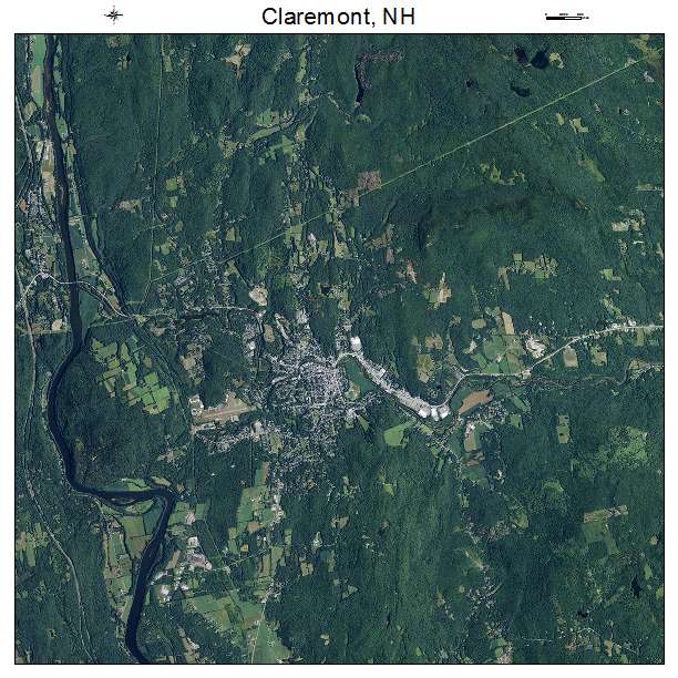 Claremont, NH air photo map