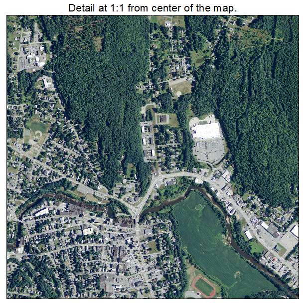 Claremont, New Hampshire aerial imagery detail