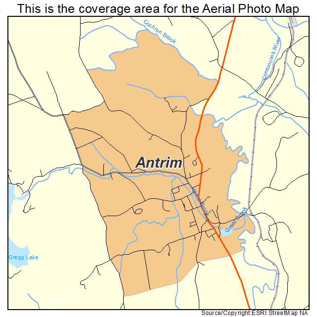 Antrim, NH location map 