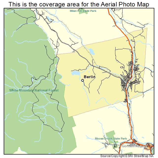 Berlin, NH location map 