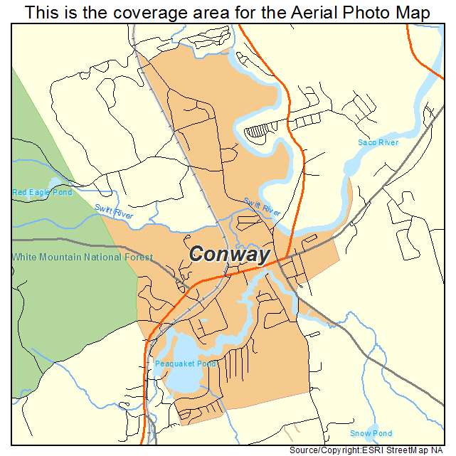 Conway, NH location map 