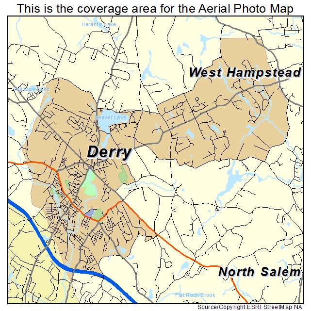 Derry, NH location map 