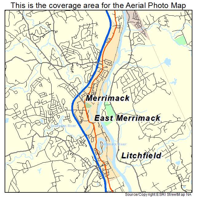 East Merrimack, NH location map 