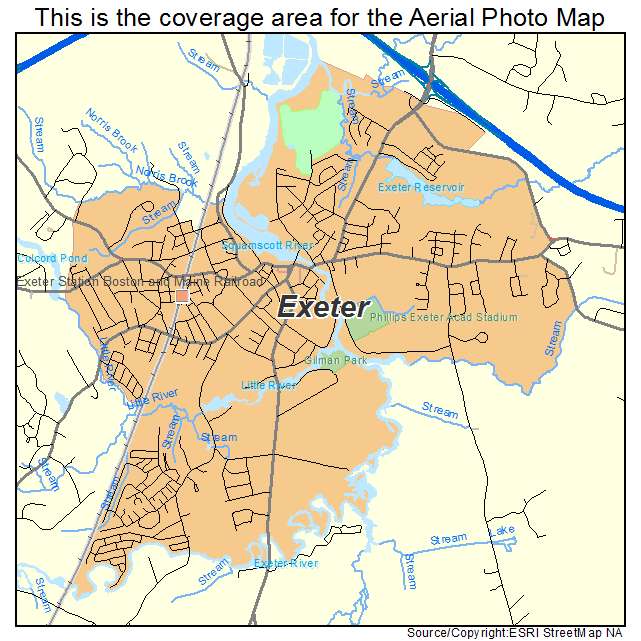 Exeter, NH location map 