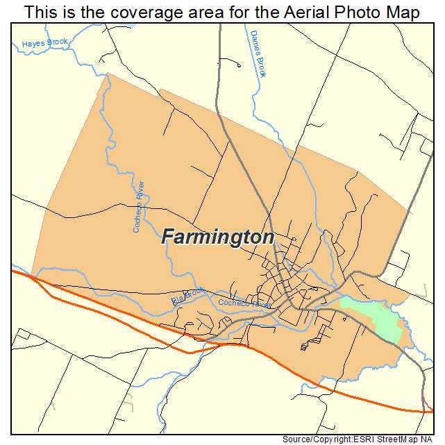 Farmington, NH location map 