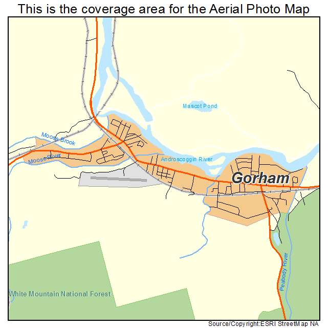 Gorham, NH location map 