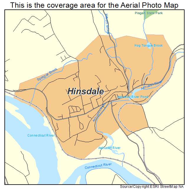 Hinsdale, NH location map 