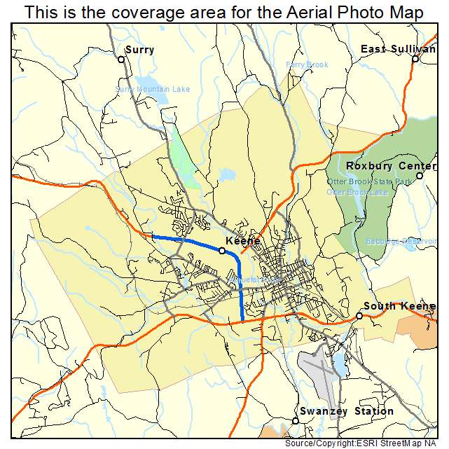 Keene, NH location map 