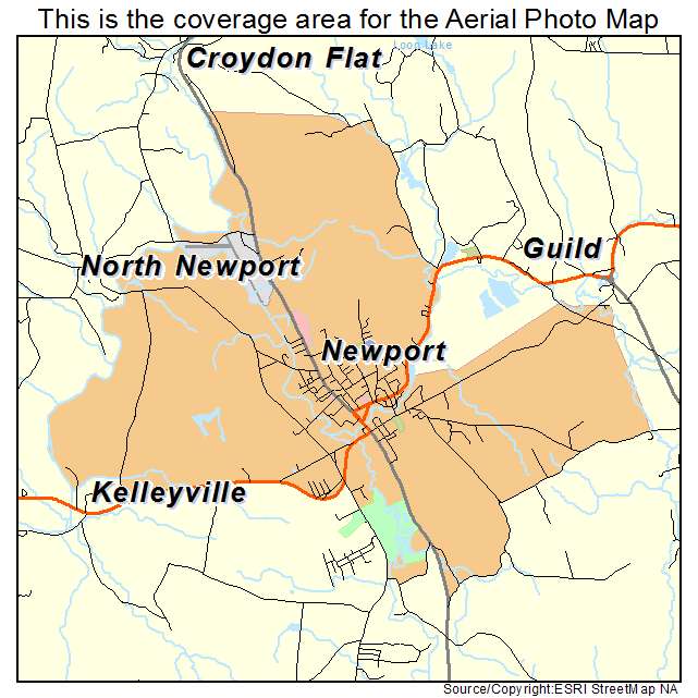 Newport, NH location map 