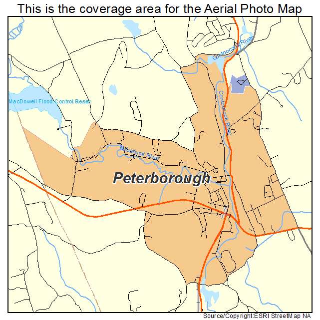Peterborough, NH location map 