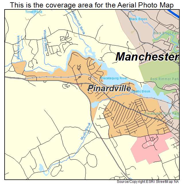 Pinardville, NH location map 