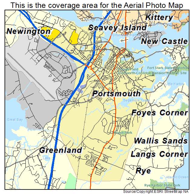 Portsmouth, NH location map 