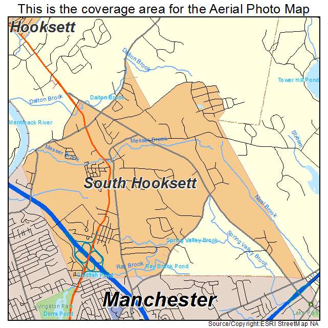 South Hooksett, NH location map 