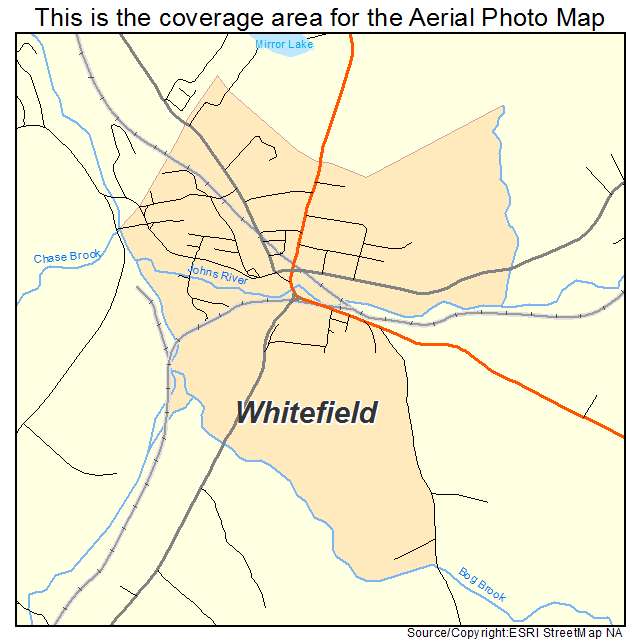 Whitefield, NH location map 