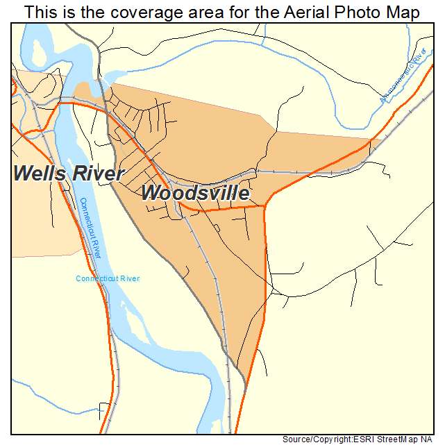 Woodsville, NH location map 