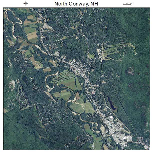 North Conway, NH air photo map