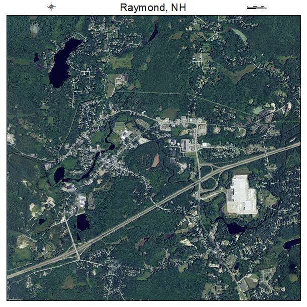 Raymond, NH air photo map