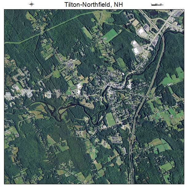 Tilton Northfield, NH air photo map