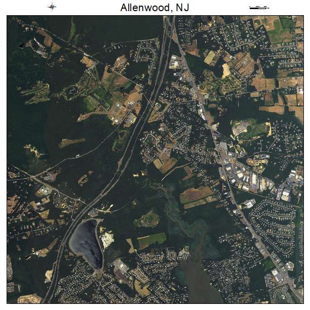 Allenwood, NJ air photo map