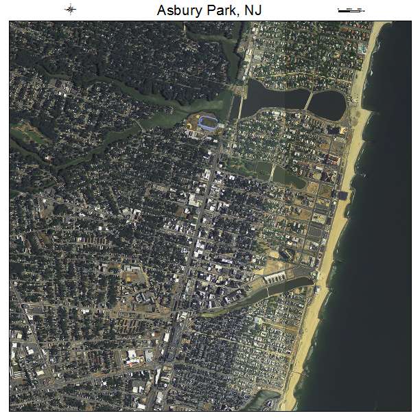 Asbury Park, NJ air photo map