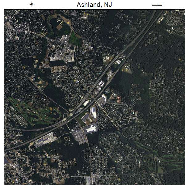 Ashland, NJ air photo map