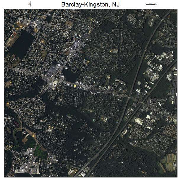 Barclay Kingston, NJ air photo map