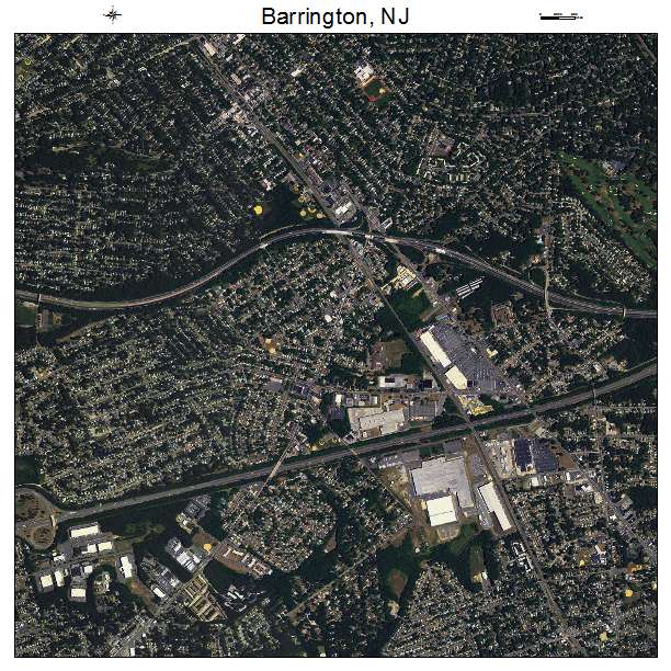 Barrington, NJ air photo map