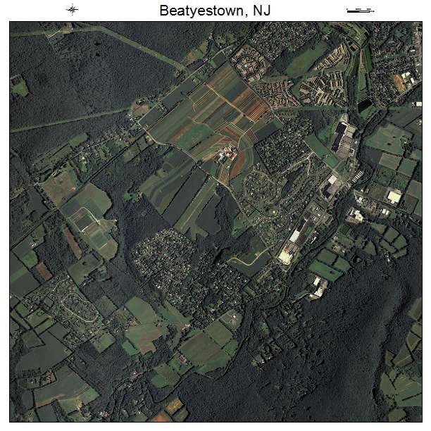 Beatyestown, NJ air photo map