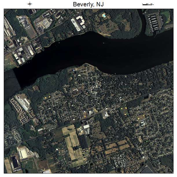 Beverly, NJ air photo map