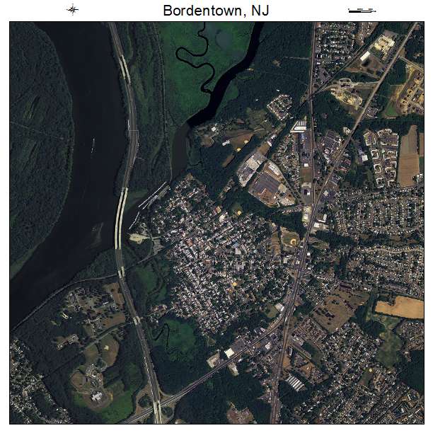 Bordentown, NJ air photo map