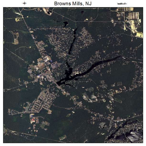 Browns Mills, NJ air photo map