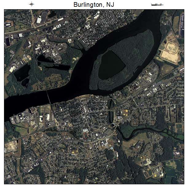 Burlington, NJ air photo map