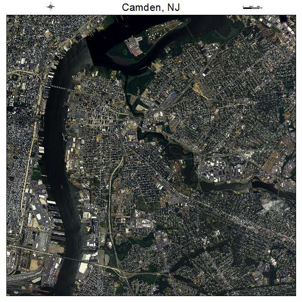 Camden, NJ air photo map