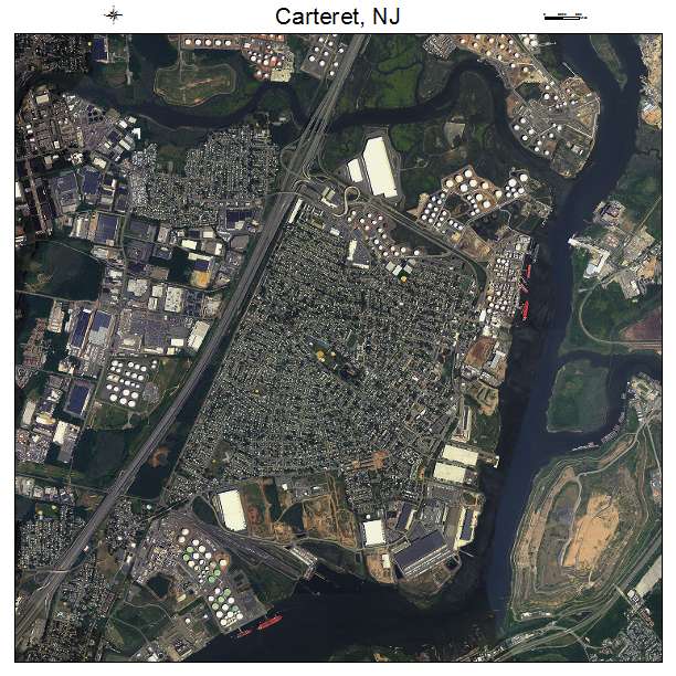 Carteret, NJ air photo map