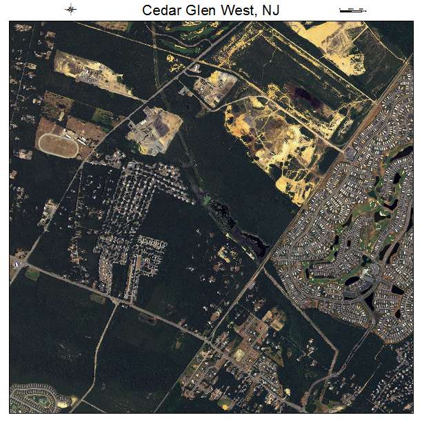 Cedar Glen West, NJ air photo map