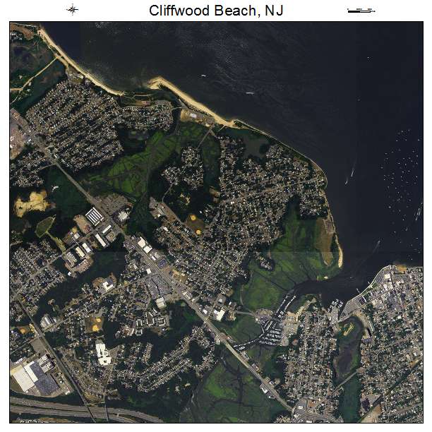 Cliffwood Beach, NJ air photo map