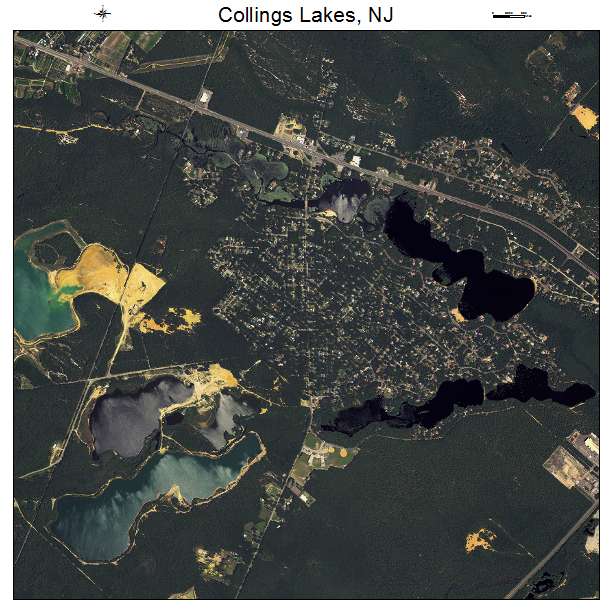 Collings Lakes, NJ air photo map