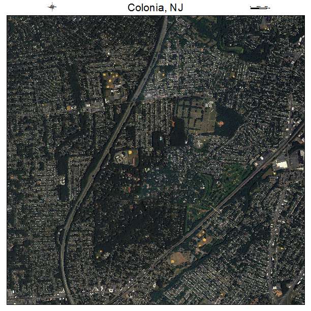 Colonia, NJ air photo map