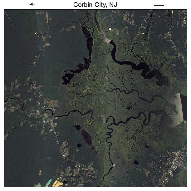 Corbin City, NJ air photo map
