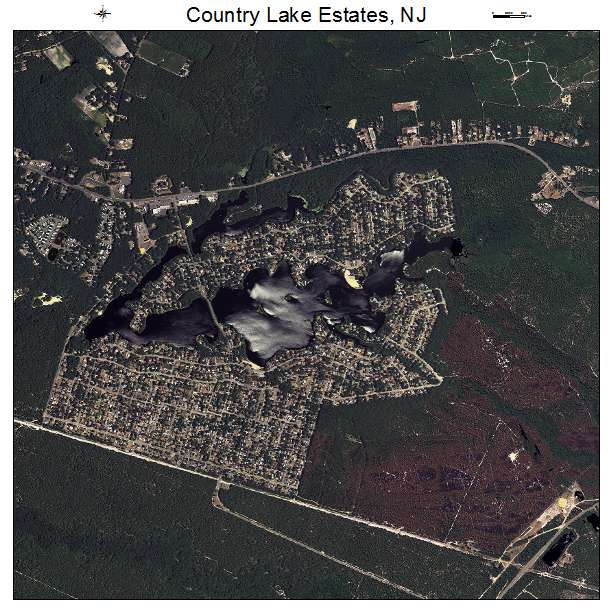 Country Lake Estates, NJ air photo map