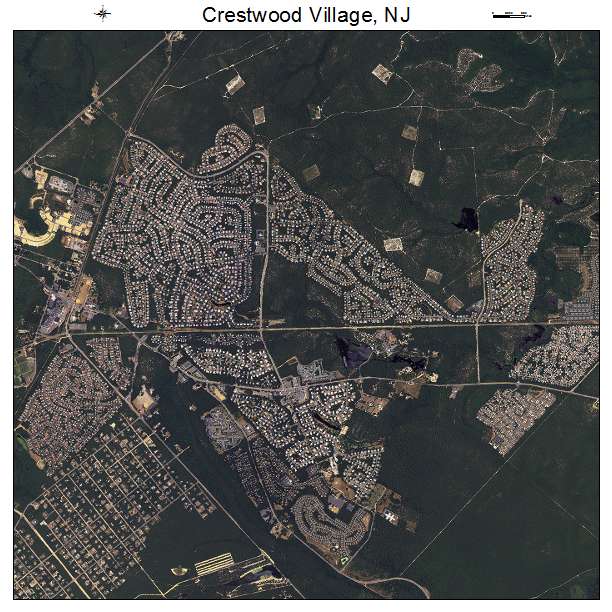 Crestwood Village, NJ air photo map